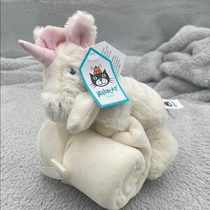 Jellycat White and Pink Unicorn Plush Toy